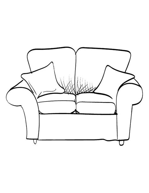 Couch Sofa Coloring Pages