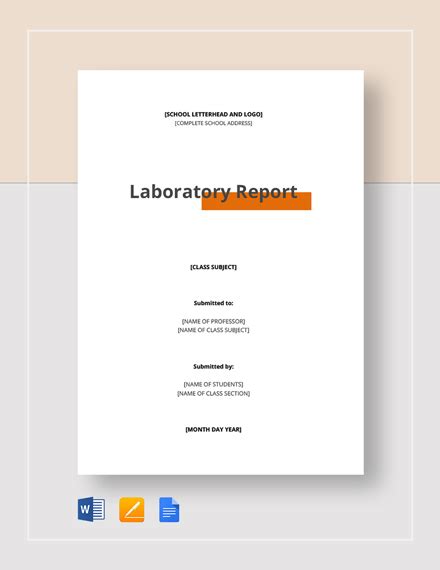 16 Laboratory Report Templates Free Pdf Ms Word Apple Pages