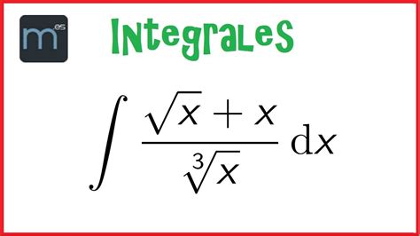 Integrales Con Ra Ces Integral Inmediata Youtube