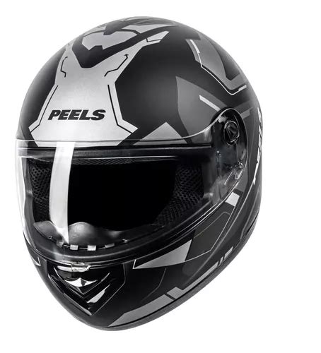 Capacete Peels Spike Lup Preto Fsc Grafite BoldOR Moto Pista