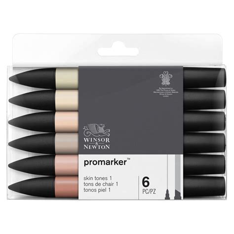 Winsor And Newton Promarker 6 Skin Tones Set 1 Stationery And Pens From