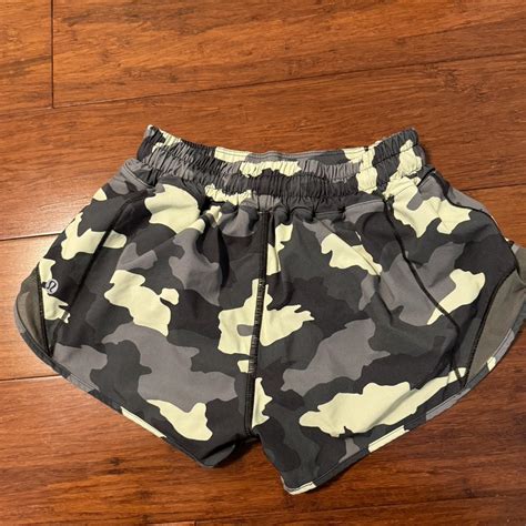 Lululemon Camo Print Hottie Hot Shorts Size Depop