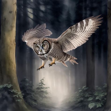 Premium Photo Portrait Of A Tawny Owl In Flight Strix Aluco Action