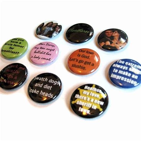 Set of 10 Heathers Moive Quotes Buttons or Magnets | Etsy in 2023 ...