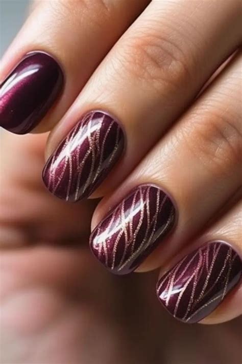 Stunning Rose Gold Burgundy Nails Elevate Your Elegance