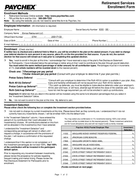 Fillable Online Paychex K Withdrawal Form Fill Out And