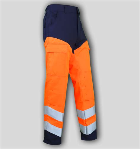 Pantalon de travail Haute Visibilité Orange Marine HERCULE