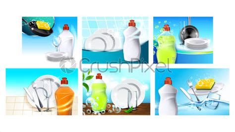 Dish Soap Washer Liquid Advertising Banner Vector Stock Vector 3604130 Crushpixel