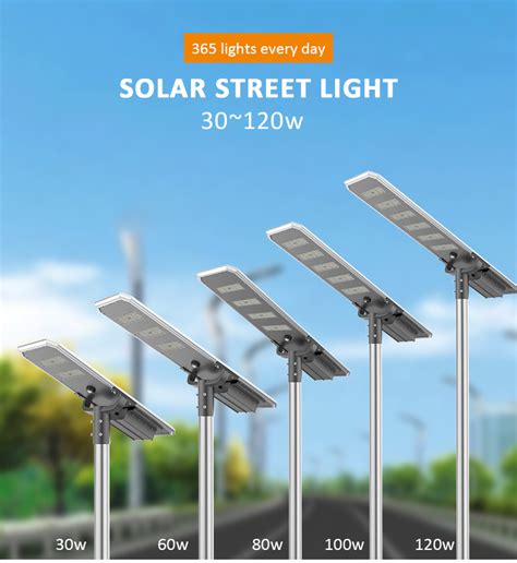 Lecuso New Outdoor 30w 60w 80w 100w 120w 150w Integrated Industrial All In One Solar Led Street