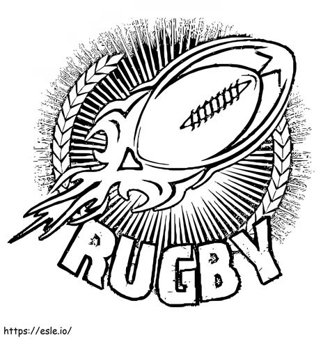 Free Rugby coloring page