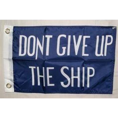 Commodore Perry Dont Give Up The Ship Flag Nylon Embroidered 12 X 18