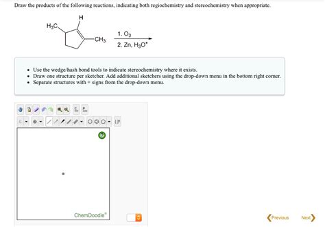 Draw The Products Of The Following Reactions Indicating Both