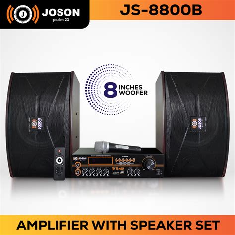 Joson 8800b Amplifier W Speaker Set 1 Paired 8 Inches Speaker 1