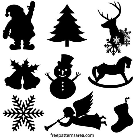 Christmas Ornament Silhouette Vector Shapes: Free Download