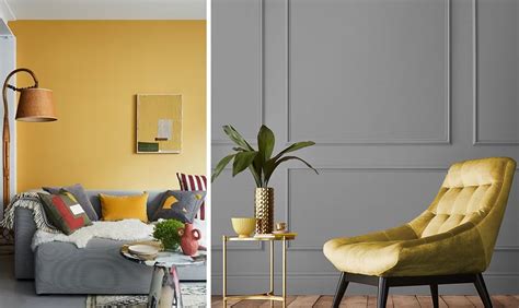 Salon jaune et gris : 17 idées tendance et inspirations déco