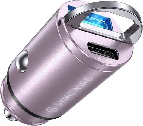 Chargeur Voiture Usb C Pd W Qc W Tout M Tal Mini Prise Allume