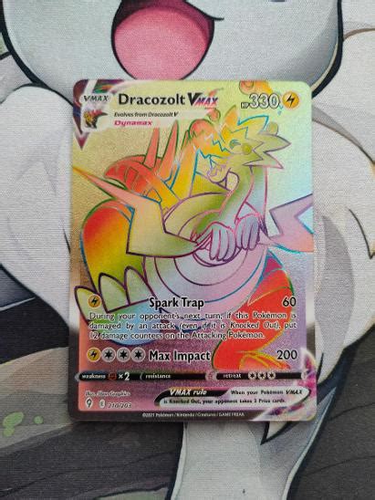 Rainbow Pokémon karta Dracozolt VMAX EVS 210 Evolving Skies Aukro