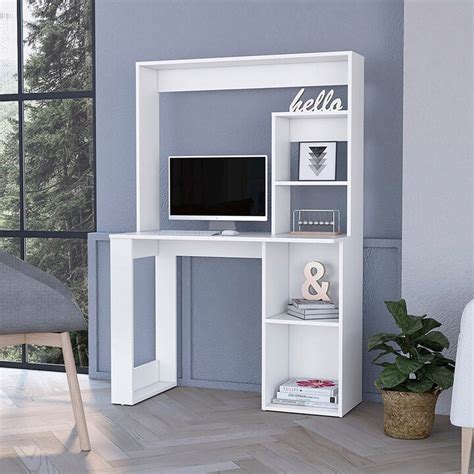 Computer Desk with Hutch and Storage Shelves - ShopStyle