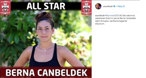 Survivor All Star Takımına Berna Canbeldek Katıldı Berna Canbeldek