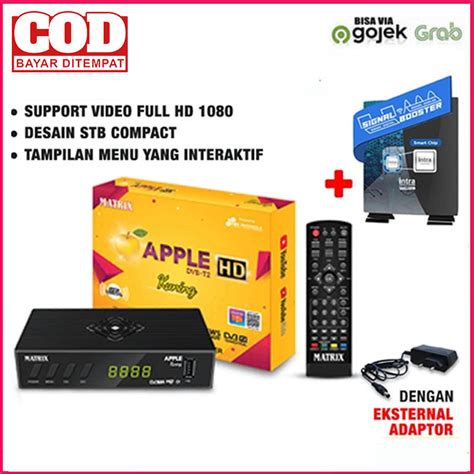 Jual Set Top Box TV Digital T2 Matrix Apple Kuning Shopee Indonesia