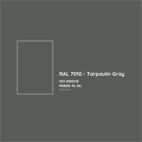 Ral 7010 Tarpaulin Gray Complementary Or Opposite Color Name And Code