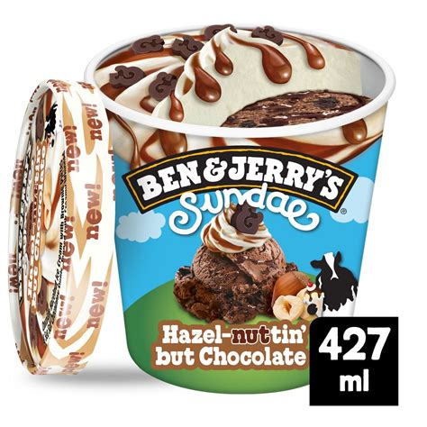 Ben Jerry S Sundae Pot De Cr Me Glac E Chocolat Noisette Avec Des