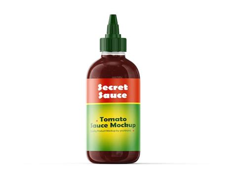 Premium PSD Hot Sauce Bottle Mockup Template
