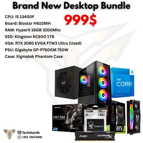 Desktop Bundle RTX 3080 Tech Titan