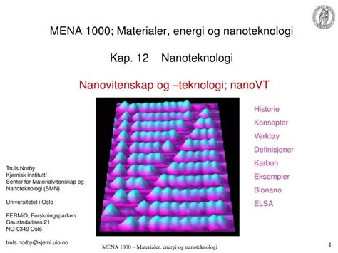 Ppt Mena Materialer Energi Og Nanoteknologi Kap