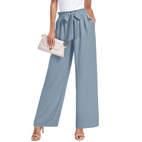 Dengdeng Wide Leg Pants For Women With Pockets High Waist Palazzo Pants