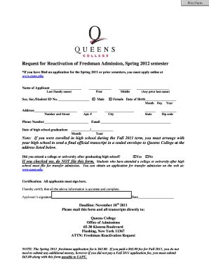 Fillable Online Qc Cuny QC ELI PATH Undergrad Application Fax Email