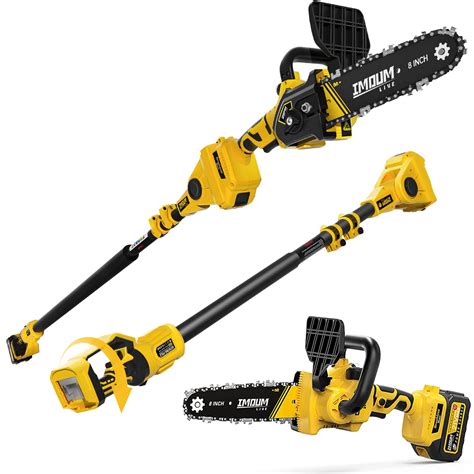 Imoumlive 2 In 1 Cordless Pole Saw And Chainsaw 8 Cutting Brushless Electric Rotatable Pole Saw