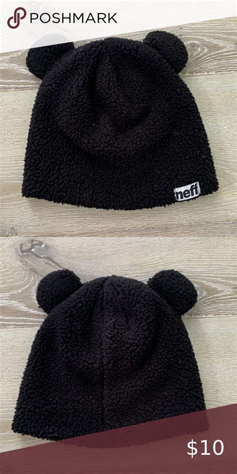 Neff Black Beanie With Ears Black Beanie Beanie With Ears Beanie