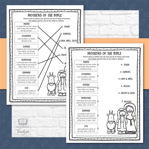 Mothers Day Worksheets Bible Activity Pages For Kids Kids Bible Teacher