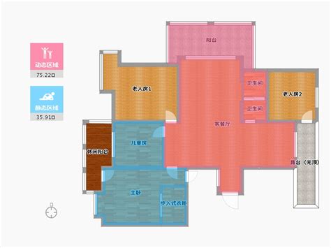 长沙市丽景华庭户型图2室2厅0卫2厨18410平方米 酷家乐