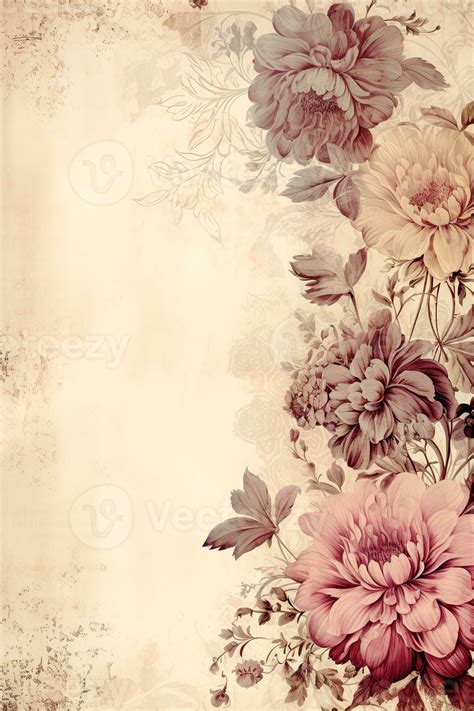 Vintage Paper With Flowers For Scrapbooking Vintage Cards With Roses