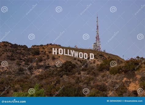 Hollywood Sign at Sunset editorial stock photo. Image of sunset - 269442043