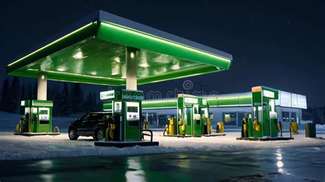 Large Industrial Gas Station For Refueling Vehicles Trucks And Tanks