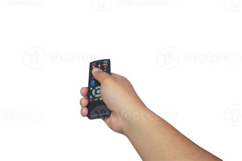 Asian Man S Hand Holding Television Remote Control Png