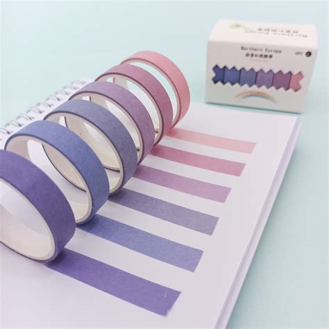 Fita Adesiva Colorida Washi Tape Tom Pastel Degrad Mm X M