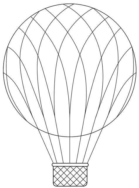 Printable Hot Air Balloon Basket Template Printable Word Searches