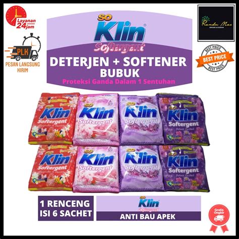 Jual So Klin Softergent Deterjen Bubuk Gr Powerful Cleaning Soklin