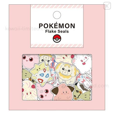 Japan Pokemon Flake Seals Sticker Characters Fairy Type Kawaii