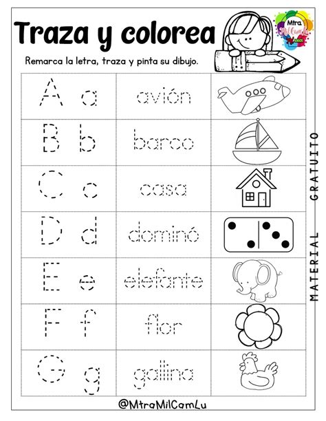 Hojas De Trabajo Para Trazar Las Letras Del Abc Artofit