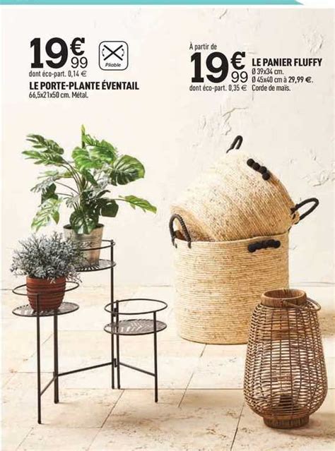 Promo Le Porte plante éventail Le Panier Fluffy chez Centrakor