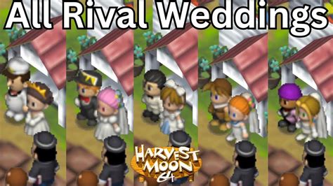 Harvest Moon 64 All Rival Weddings YouTube