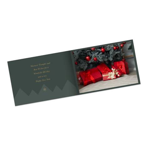 Folded Christmas Cards With Spot Hot Foil Stamping Landscape A6 A6