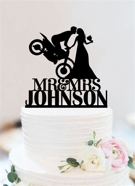 Dirt Bike Cake Topper Motorcycle Wedding Cake Topper Groom On