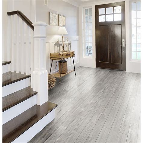 Style Selections Drp 6 24 Eldon White Porcelain Wood Look