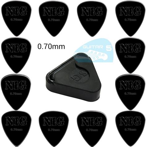 Kit C 12 Palhetas P Guitarra Violão Nig 0 70mm Porta P MercadoLivre